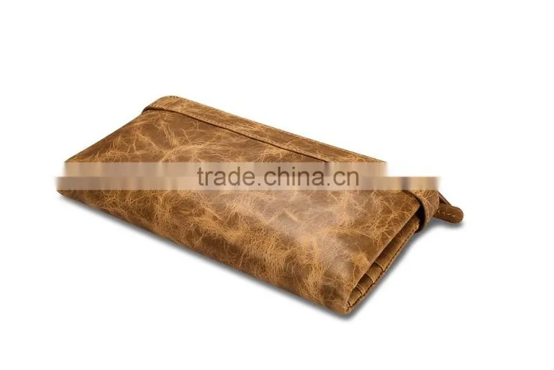 Icarer Luxury Classical zipper Real Leather Handbag Wallet with Card Slot MT-5592