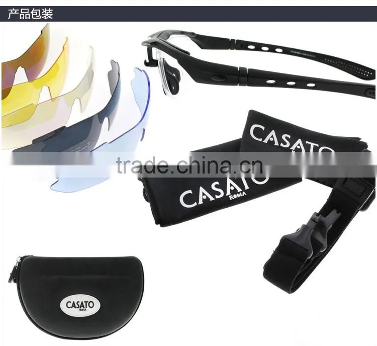 CASATO New Men Bike Polarized Sports Cycling Sunglasses With 5 Lenses