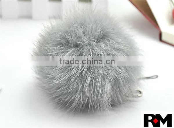 Dyed Color Fox Fur Pom Pom