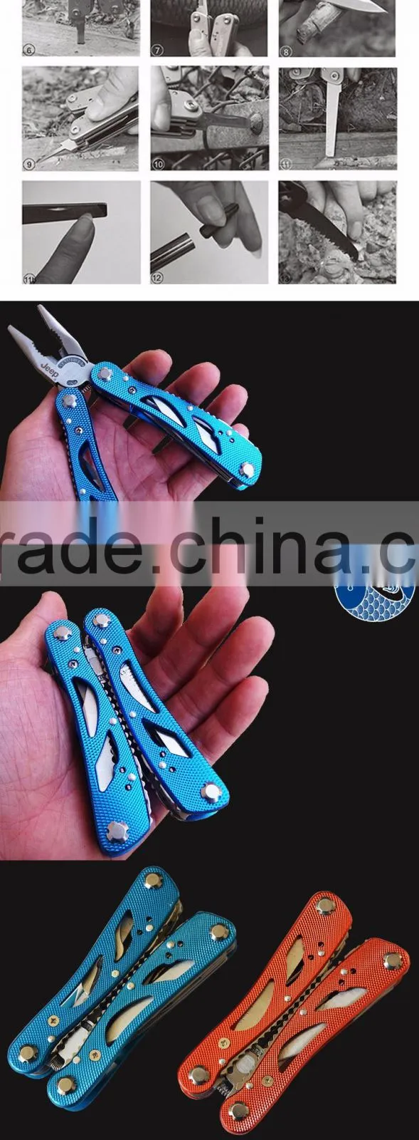 2016 wholesales price best sell foldable versatile lure fishing pliers