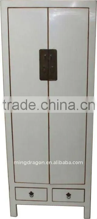 Chinese Antique Style Beijing Black Two Door Two Drawer Cabinet