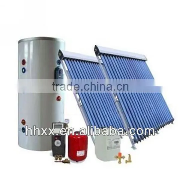 heat pipe split pressurized system solar water heater collector with tank copper coil