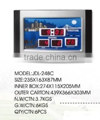 LED Digital Table Calendar Clock with Date & Temperature Display