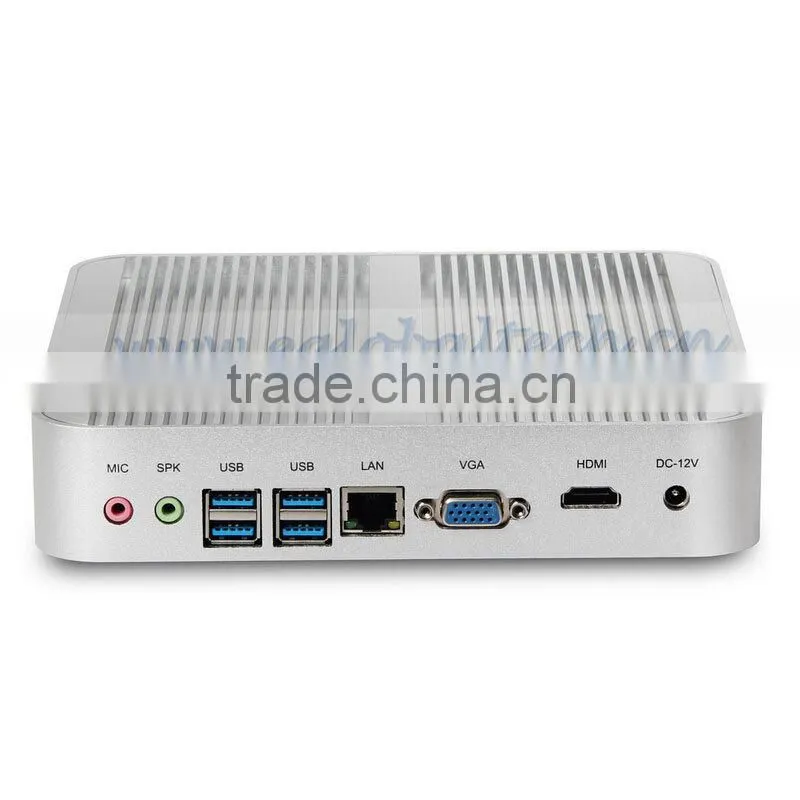 Dual OS Windows8.1/OpenELEC XBMC Fanless Mini PC 5th Core i3 5005U 16G 1600MHz RAM Barebone HD 4K Nettop HTPC Mini Nuc Computer