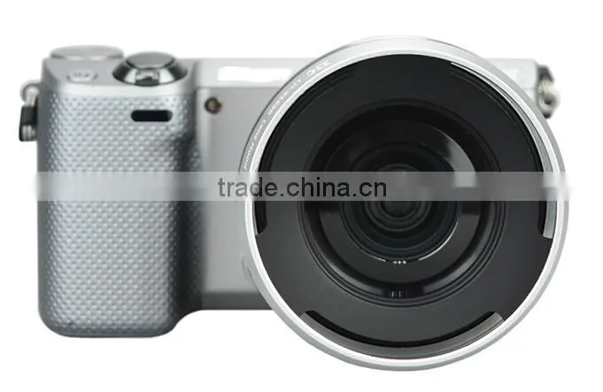 JJC LH-S1650 SILVER 40.5mm Metal Lens Hood For Sony Vented Lens Hood 40.5mm For Camera