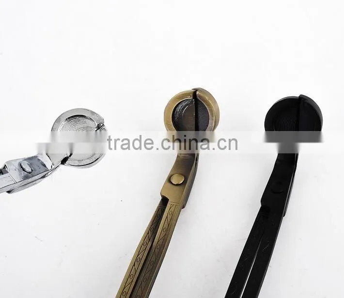 Silver Stainless Steel Candle Wick Trimmer Oil Lamp Scissor Cutter Snuffers