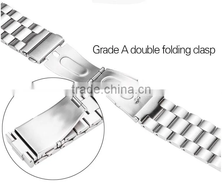 Stainless Steel Metal Strap Watch Band for Apple Watch With Band Adapter
