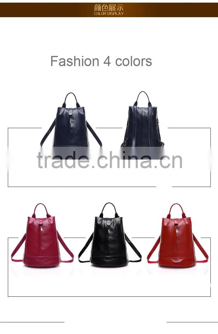 China suppliers wholesale custom leather backpack bags for ladies