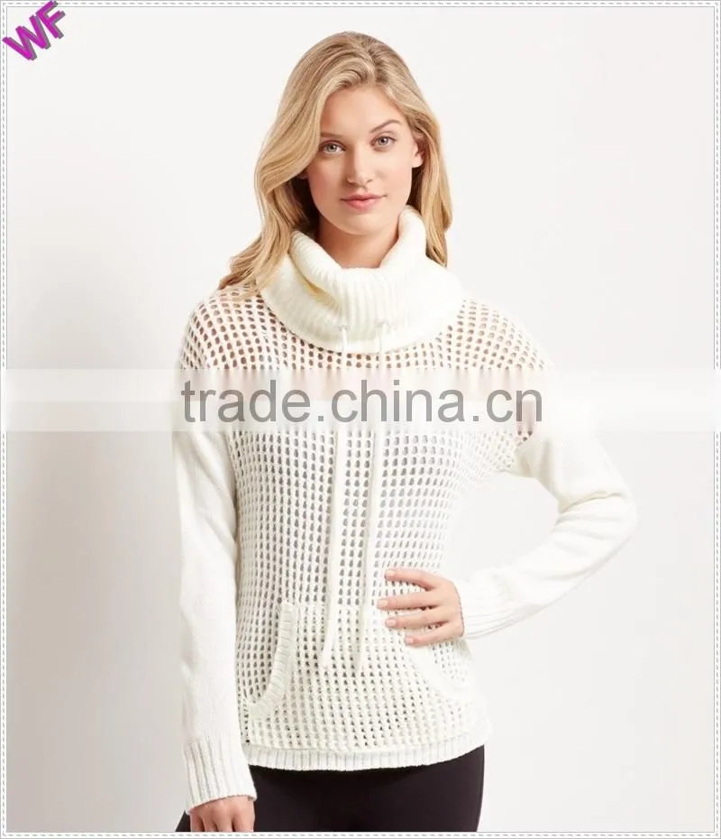 Lady clothing sweater women sweater cashmere Funnel Neck Sweater