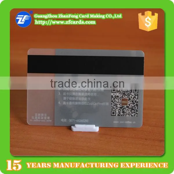 High Quality Clear Plastic Business Card With Mag panel