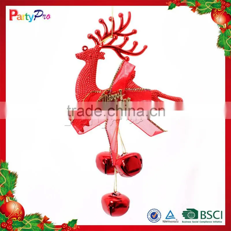 2015 Hot Sale Popular New Product Small Plastic Reindeer Christmas Bell Decoration