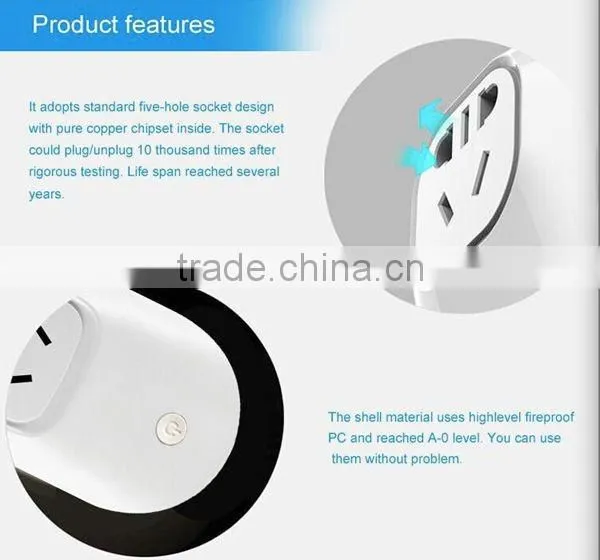 EU/AU/US/UK plug AC100V-250V wireless smart socket