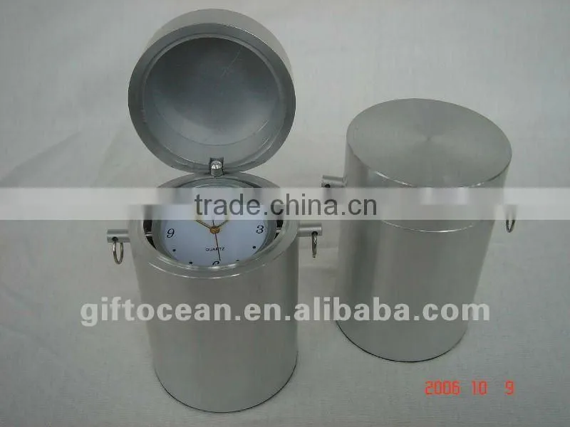 aluminum art metal desk clock,metal crafts table clock