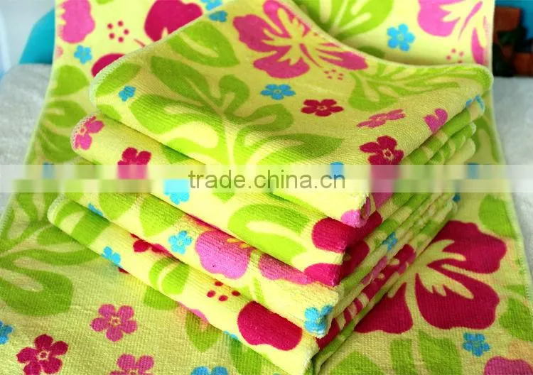 Printed microfibe washcloths kitchen towel