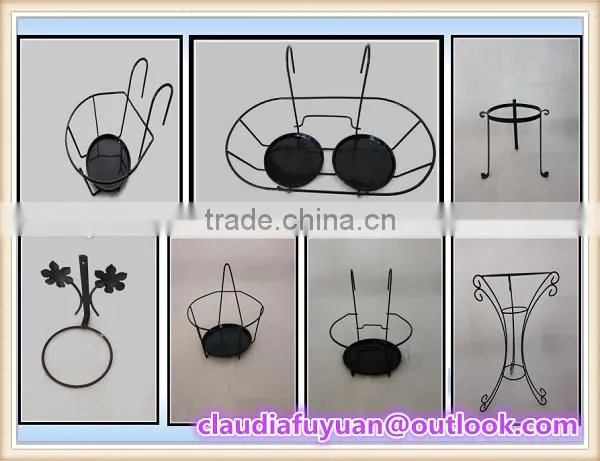wrought iron hanging flower pot rack