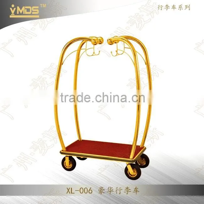 XL-007 Five Stars Stainless Steel Bellman Luggage Cart/Trolley