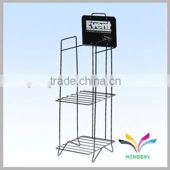 High quality customized metal free standing library newspaper racks