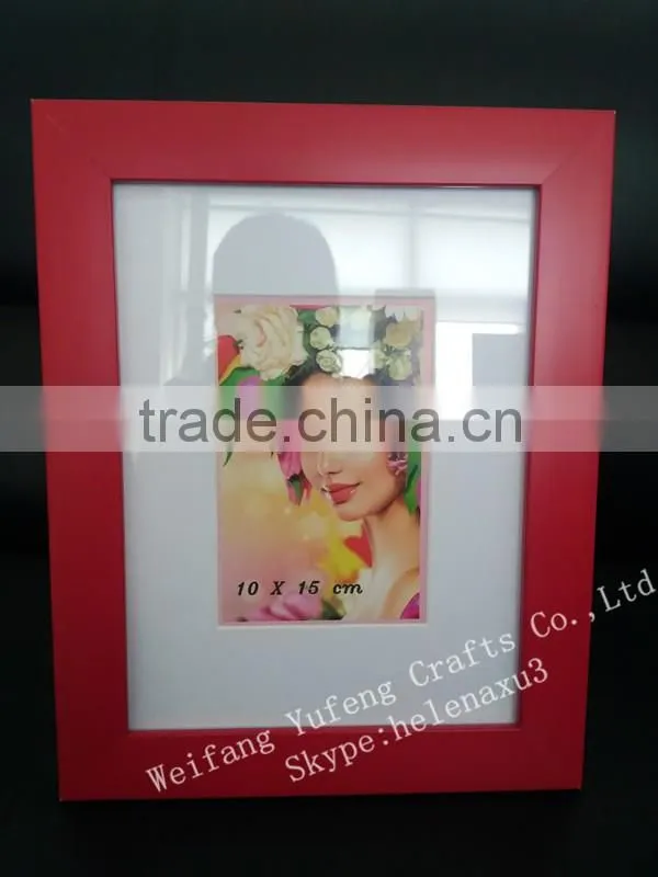 wholesale colored black and red plastic photo frame for your photo