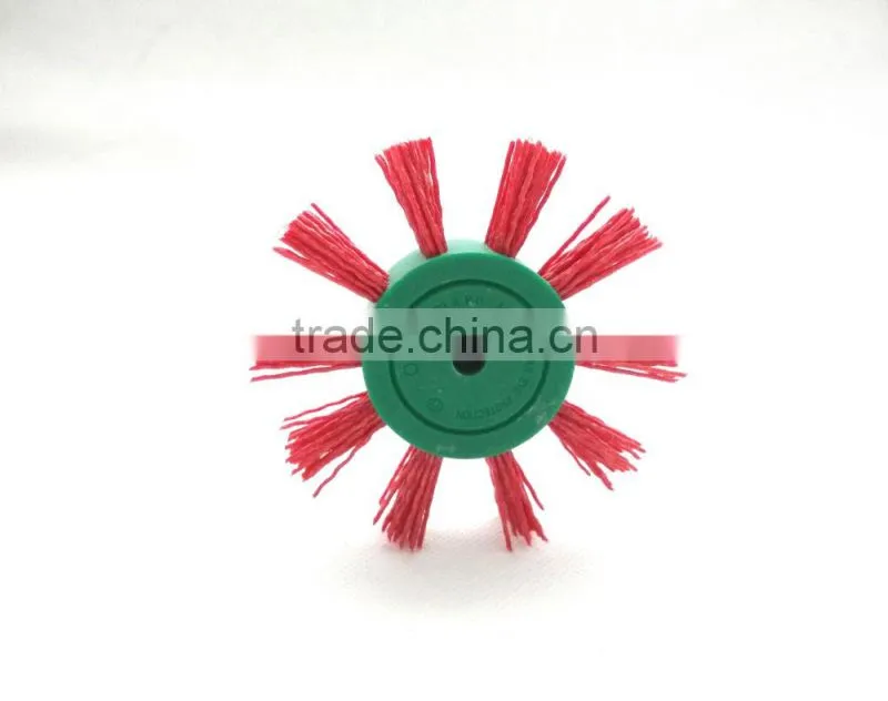 nylon wire punched flapper brushes 10 rows, diameter 100mm or 4"