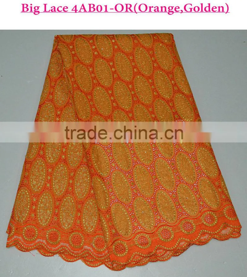 Beautiful party dress custom embroidery fabric combed cotton fabric designer dress