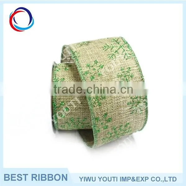 Latest product wired decorative jute burlap ribbon