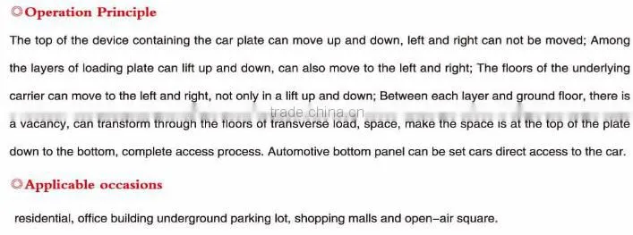 Three Layers Lift-lding Parking System