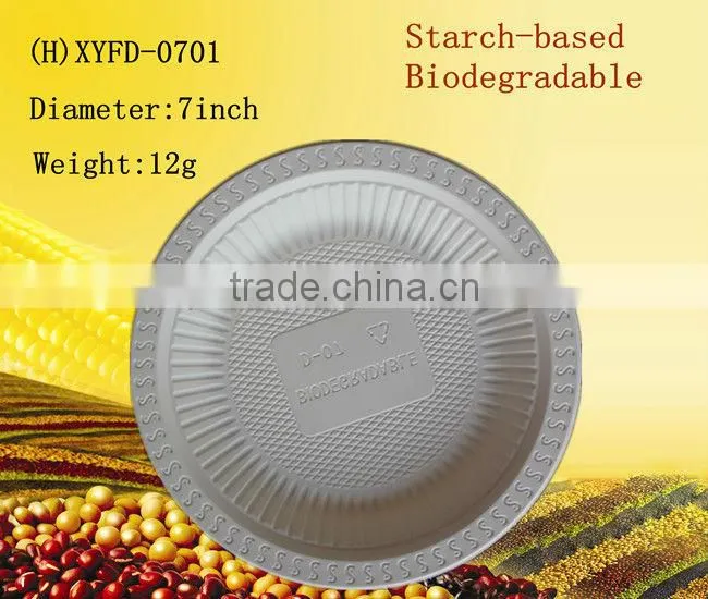 7 inch biodegradable disposable dinner plates-biodegradable food container