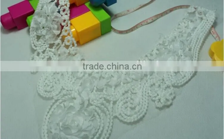 Chiffon Lace Accessory Bead Necklace Chiffon Cord Embroidery Lace Collar