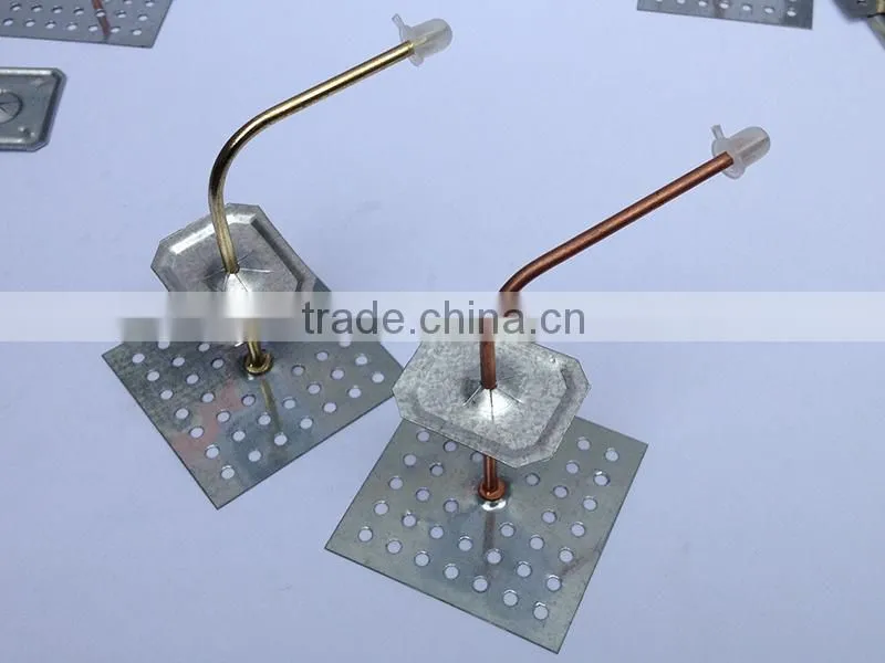 Copper/ Brass Plated Insulation Stick Pins With Plastic Cap& Washer