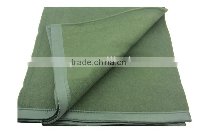 60% wool & 40%acrylic military blanket, camo army blanket, fleece blanket