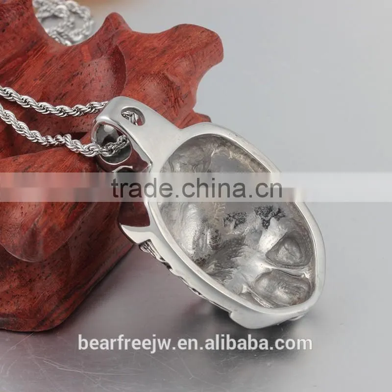 Lion King Tribal Biker Mens Stainless Steel Necklace Pendant Silver 24 inch Chain