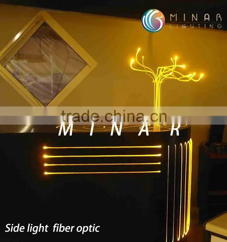 China manufacturer 1.5mm polymer side light fiber optic price list