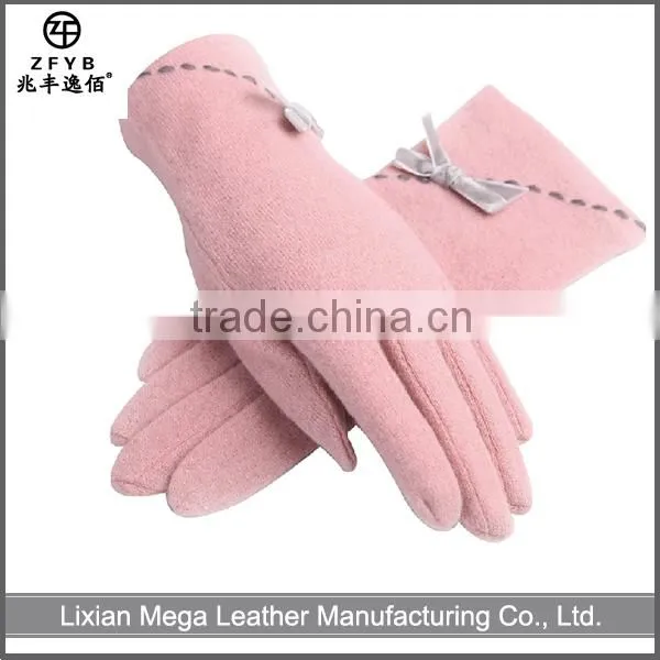 China Wholesale Custom Black Wool Gloves