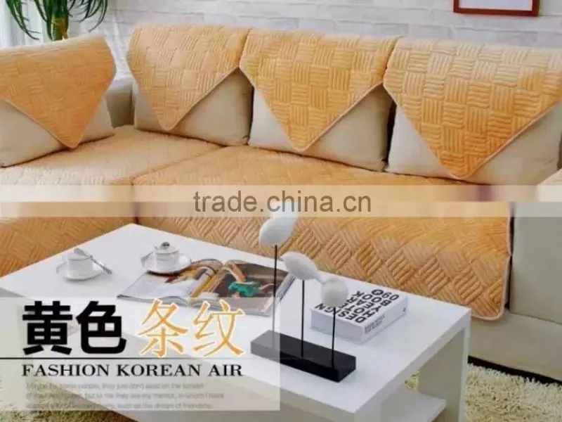 Embroidery microfleece sofa cover