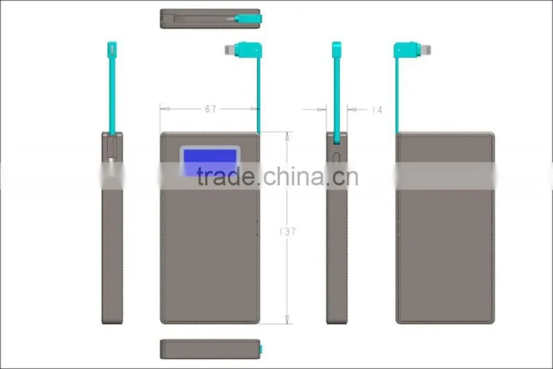 High Capacity Portable Power Bank with LED Display