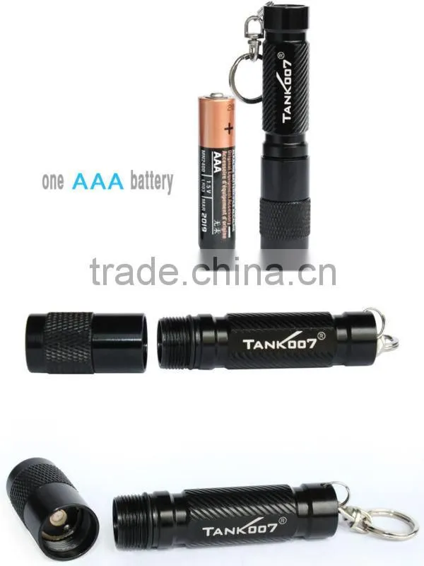 led flashlight Keychain aluminium flashlight led flashlight keychain with moq 1000pcs TANK007 E01