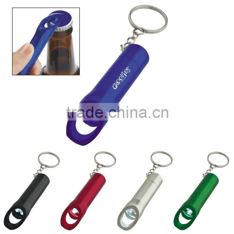 Aluminum LED Flashlight With Bottle Opener