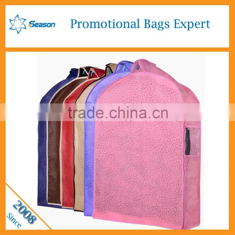 2016 Cheap High Quality Custom logo print fabric fodable garment bag