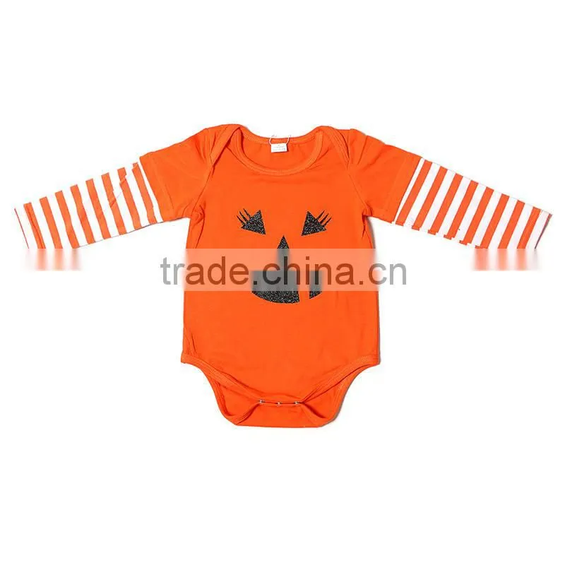 newest baby girls romper yellow striped halloween baby girls boutique children romper