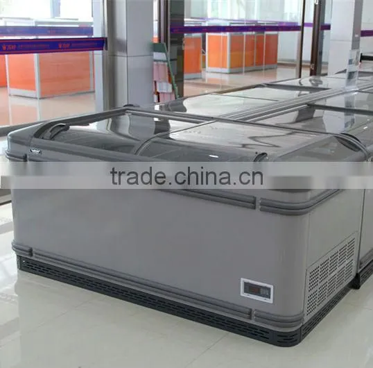 Island Freezer Supermarket Refrigeration Equipment CE commercial freezer curved freezer island freezer