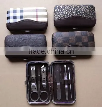 MRT-049 PU bag with stainless steel 6 pcs manicure set