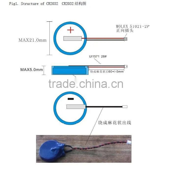cr2032 with wire
