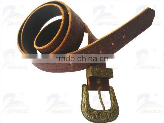 Western style customized mens canvas belt