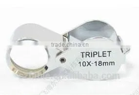 10X18mm jewelry pocket Magnifier/ Triplet jewelry magnifier/Jewelry Identifying Magnifier