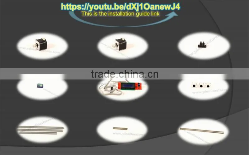 High Quality Precision Reprap Prusa i3 DIY 3d Printer kit (with 1 Roll Filament 8GB SD card,LCD)7 Material size 225*225*200mm