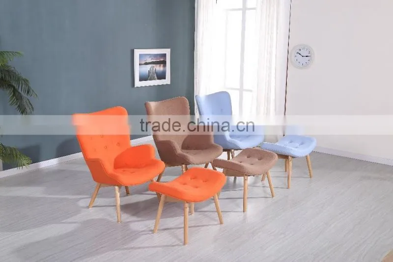 Elegant chair with E-01 E-01B fashion stool