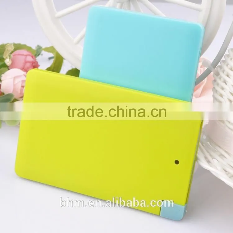 New arrival ultra-thin credit card power bank, solar power bank 2000