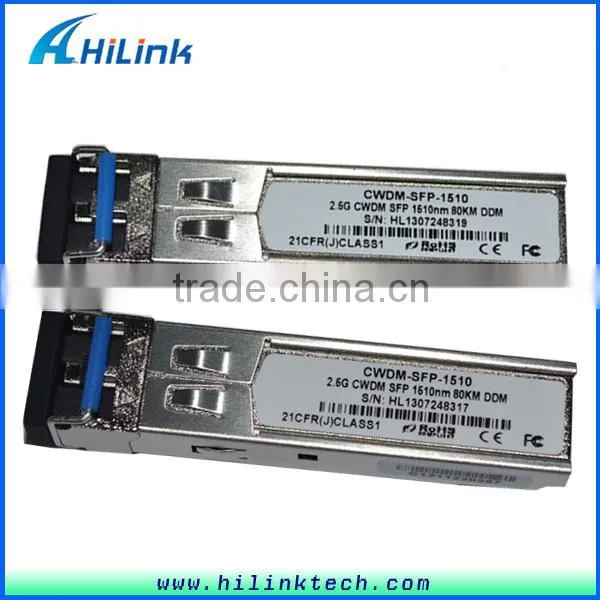 Brocade Compatible 1470-1610nm 2.5G-ZX CWDM SFP 80Km