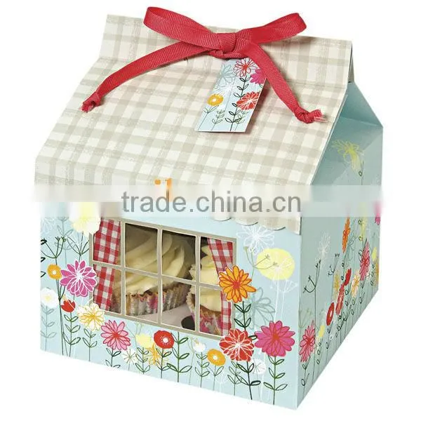 eco friendly kraft paper food box for cupcake