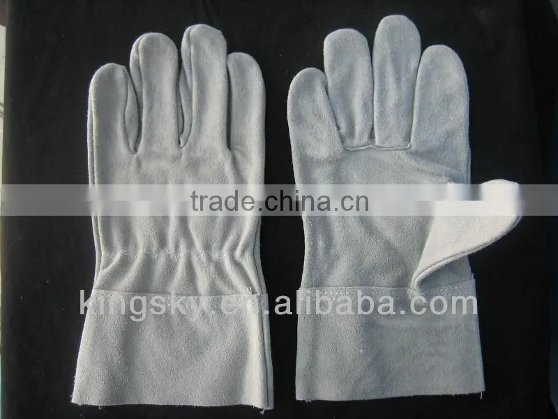 cow split full leather glove